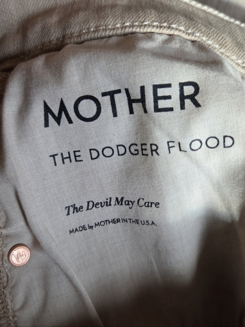 MOTHER The Dodger Flood Jeans Pants Dark Khaki Size 29 - Picture 10 of 12